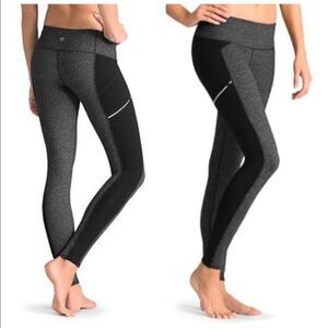 Athleta Criss Cross Drifter Tight - Black and Grey